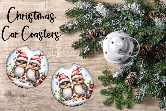 Coaster/Car-  Holiday/Events-  Christmas-  Owl 1