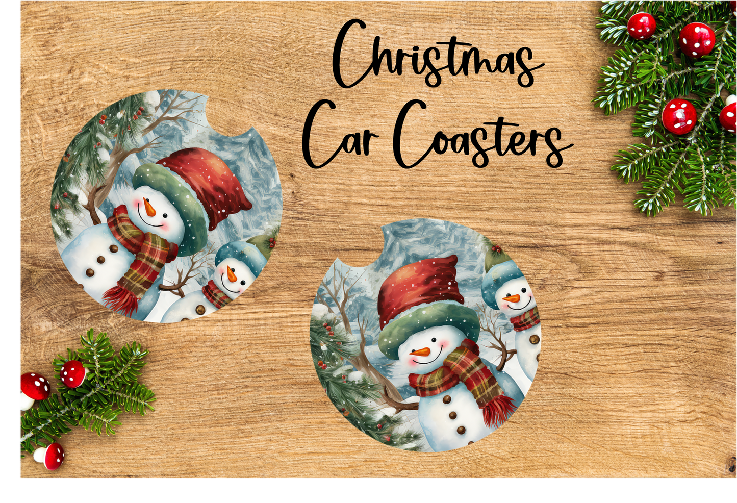 Coaster/Car-  Holiday/Events-  Christmas-  Snowman 1