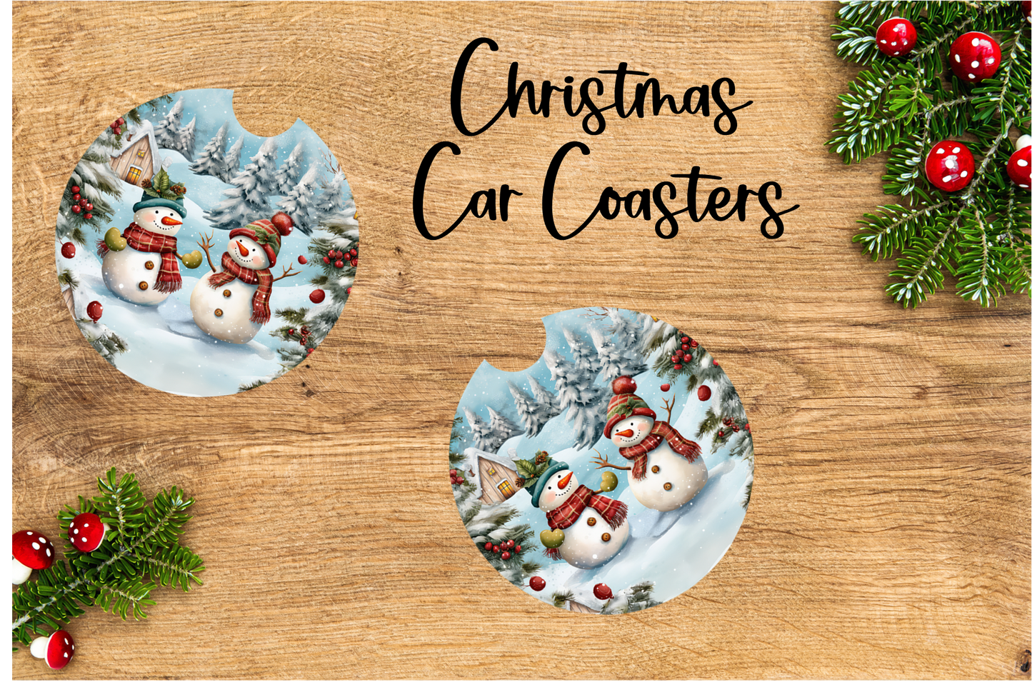 Coaster/Car-  Holiday/Event-  Christmas-  Snowman 5