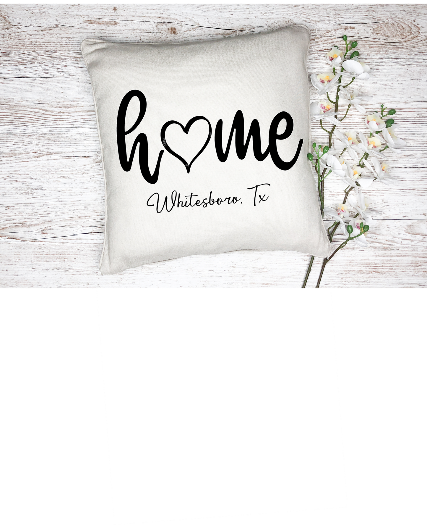 Pillow Cover-  State/City-  Custom  Home with open heart City and State