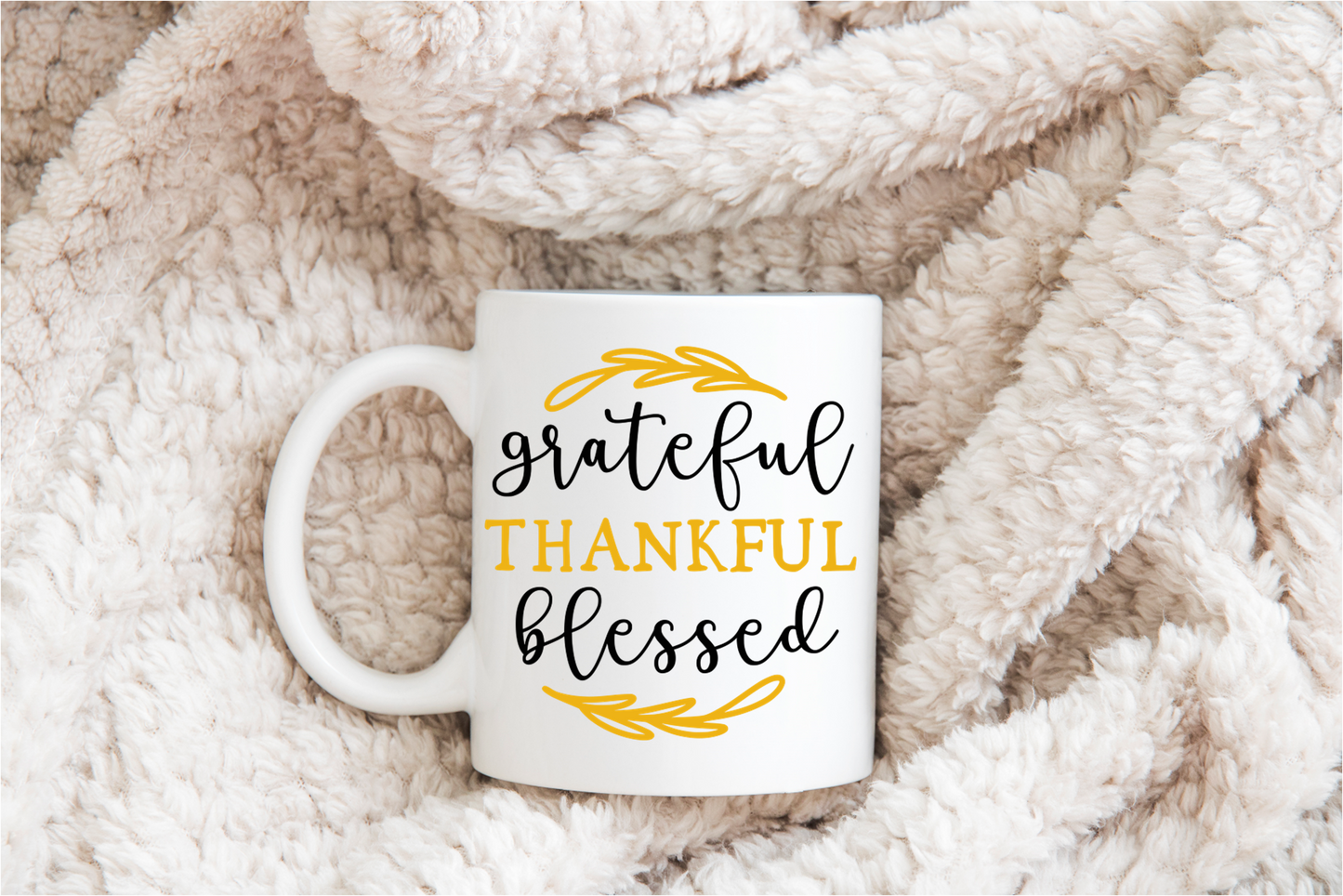 Coffee Mug-  Holidays/Events-  Thanksgiving-  Grateful Thankful Blessed