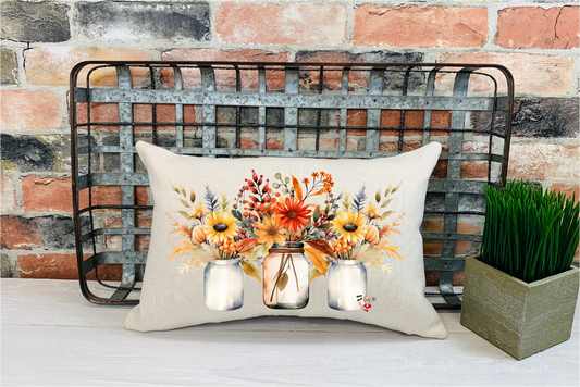 Pillow Cover-  Holiday/Events-  Fall/Thanksgiving-  Group of Flowers