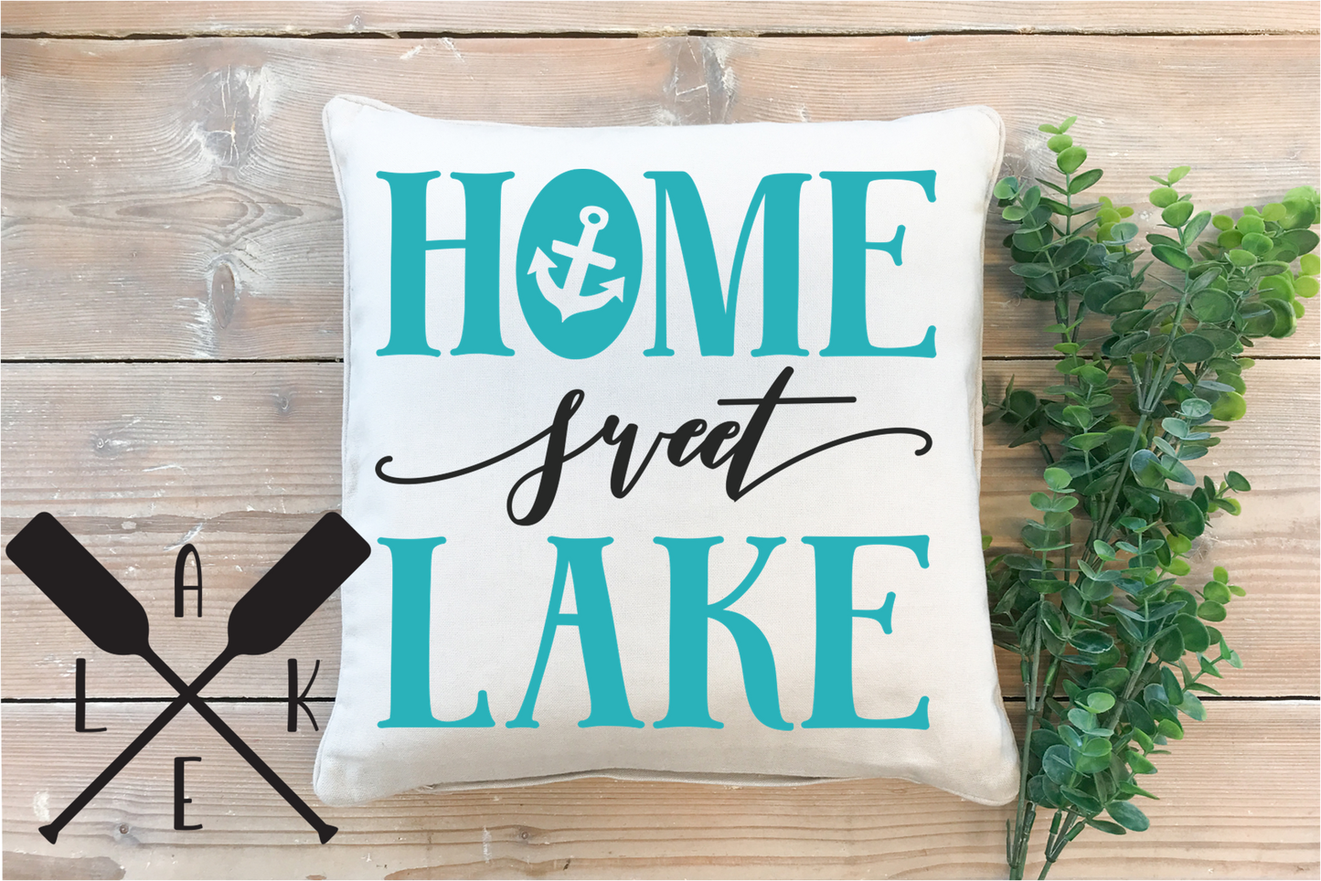 Pillow Cover-  Lake/Beach-  Home Sweet Lake