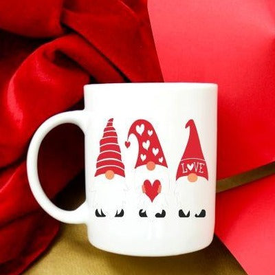 Coffee Mug-  Holidays/Events-  Valentine's Day-  3 Gnomes Love