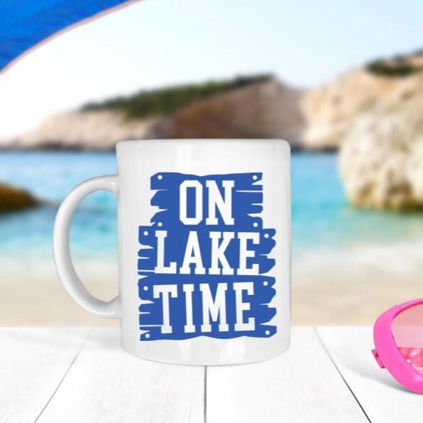 Coffee Mug-  Lake/Beach-  On Lake Time