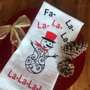 Tea Towel-  Holidays/Events-  Christmas-  Fa La La La la la