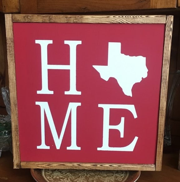 Sign-  State/City-  Home Texas Outline